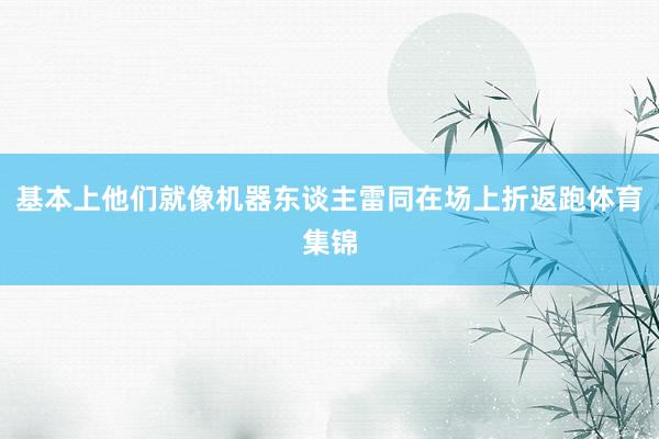 基本上他们就像机器东谈主雷同在场上折返跑体育集锦