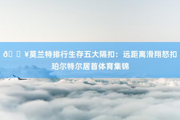 🔥莫兰特排行生存五大隔扣：远距离滑翔怒扣珀尔特尔居首体育集锦