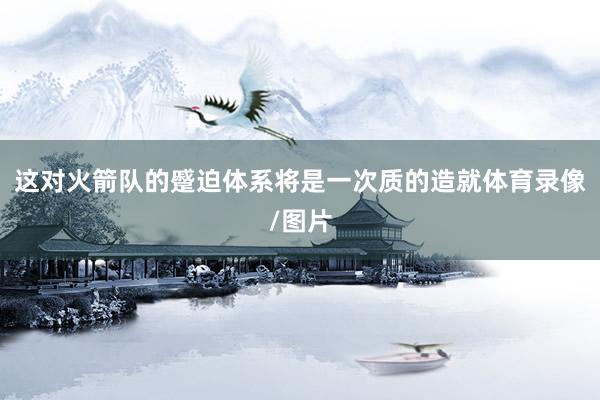 这对火箭队的蹙迫体系将是一次质的造就体育录像/图片