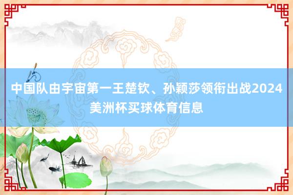 中国队由宇宙第一王楚钦、孙颖莎领衔出战2024美洲杯买球体育信息