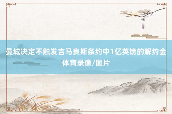 曼城决定不触发吉马良斯条约中1亿英镑的解约金体育录像/图片