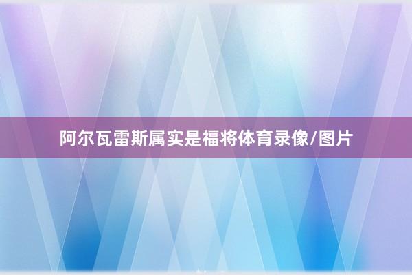 阿尔瓦雷斯属实是福将体育录像/图片