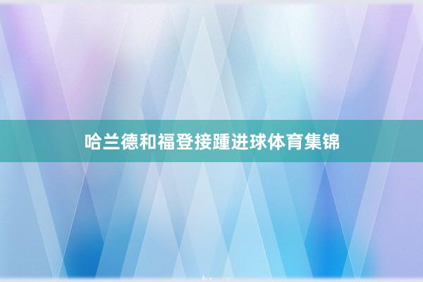 哈兰德和福登接踵进球体育集锦
