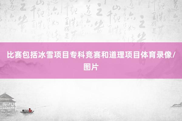 比赛包括冰雪项目专科竞赛和道理项目体育录像/图片