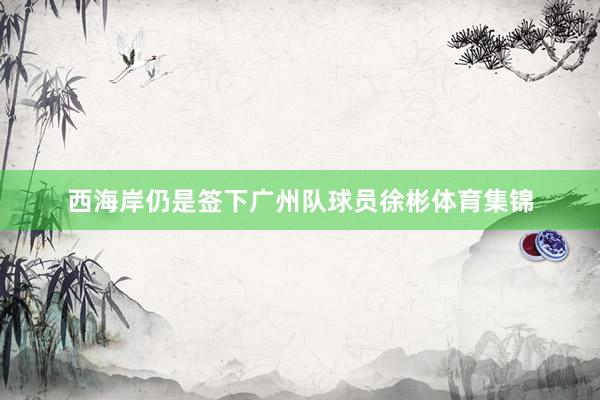 西海岸仍是签下广州队球员徐彬体育集锦