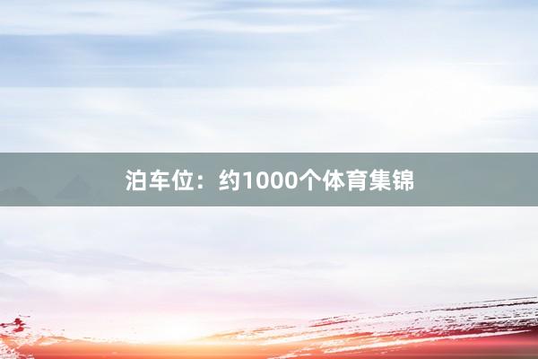 泊车位：约1000个体育集锦