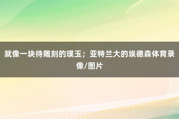 就像一块待雕刻的璞玉；亚特兰大的埃德森体育录像/图片