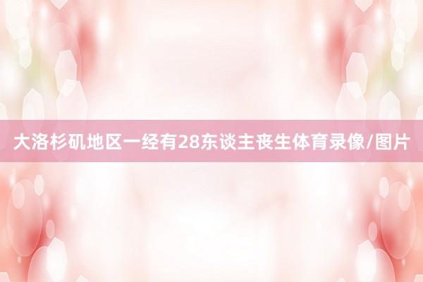 大洛杉矶地区一经有28东谈主丧生体育录像/图片