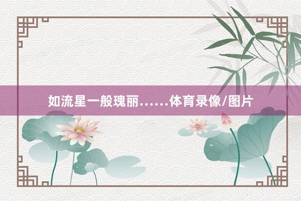 如流星一般瑰丽……体育录像/图片