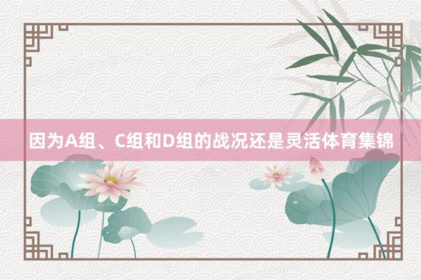 因为A组、C组和D组的战况还是灵活体育集锦