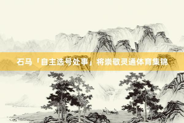 石马「自主选号处事」将崇敬灵通体育集锦