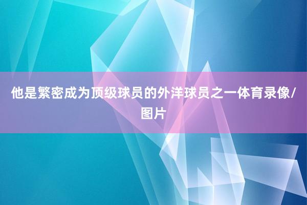 他是繁密成为顶级球员的外洋球员之一体育录像/图片