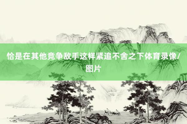 恰是在其他竞争敌手这样紧追不舍之下体育录像/图片