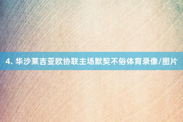 4. 华沙莱吉亚欧协联主场默契不俗体育录像/图片