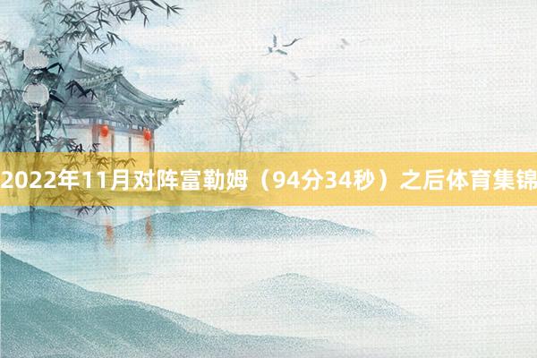 2022年11月对阵富勒姆（94分34秒）之后体育集锦