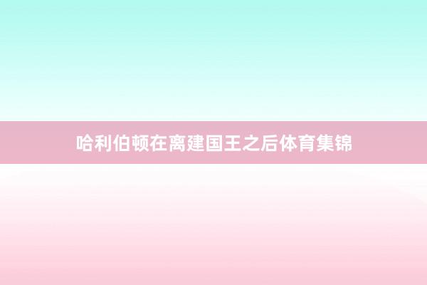 哈利伯顿在离建国王之后体育集锦