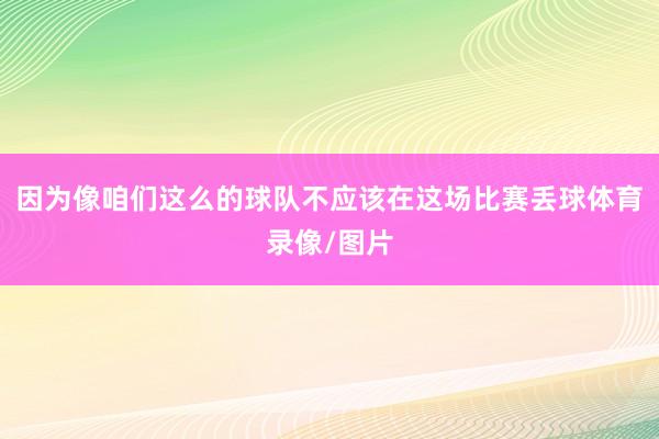 因为像咱们这么的球队不应该在这场比赛丢球体育录像/图片