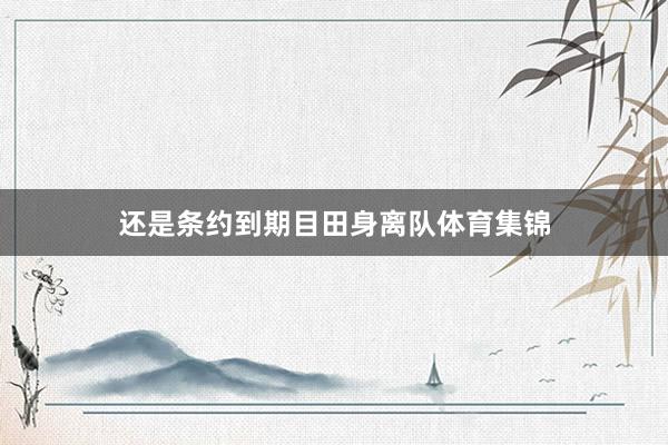 还是条约到期目田身离队体育集锦