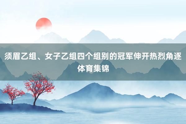 须眉乙组、女子乙组四个组别的冠军伸开热烈角逐体育集锦