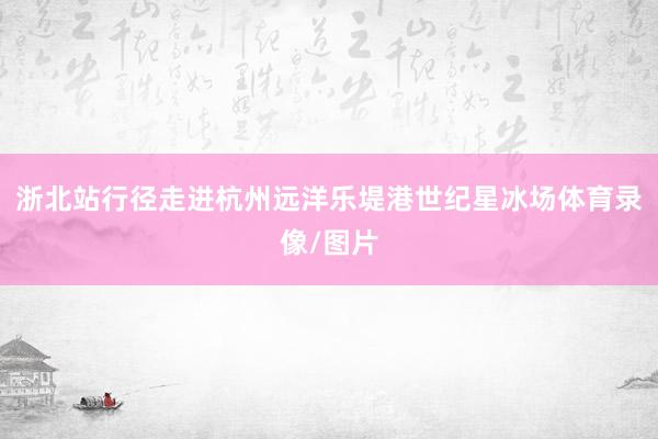 浙北站行径走进杭州远洋乐堤港世纪星冰场体育录像/图片
