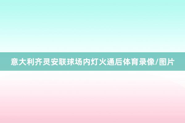 意大利齐灵安联球场内灯火通后体育录像/图片