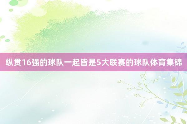 纵贯16强的球队一起皆是5大联赛的球队体育集锦