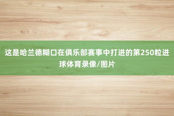 这是哈兰德糊口在俱乐部赛事中打进的第250粒进球体育录像/图片