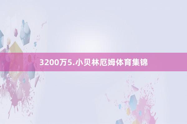 3200万5.小贝林厄姆体育集锦