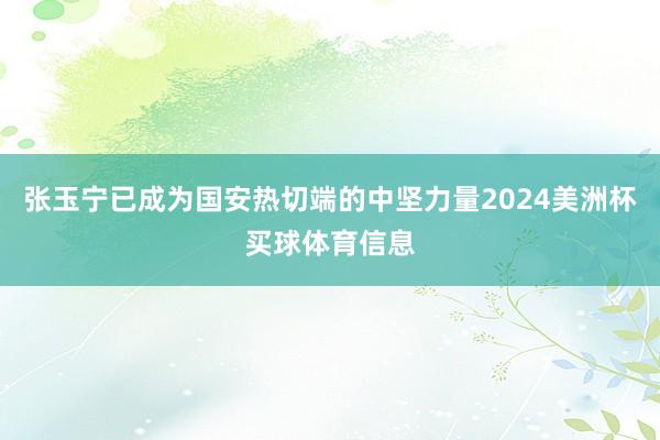 张玉宁已成为国安热切端的中坚力量2024美洲杯买球体育信息