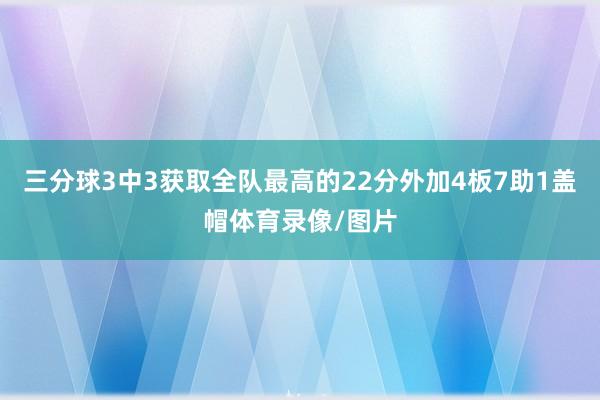 三分球3中3获取全队最高的22分外加4板7助1盖帽体育录像/图片