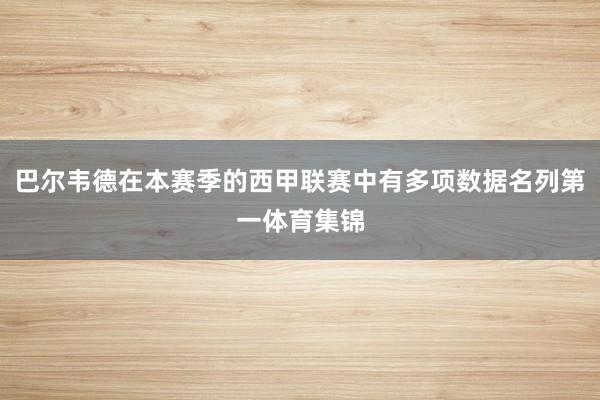 巴尔韦德在本赛季的西甲联赛中有多项数据名列第一体育集锦