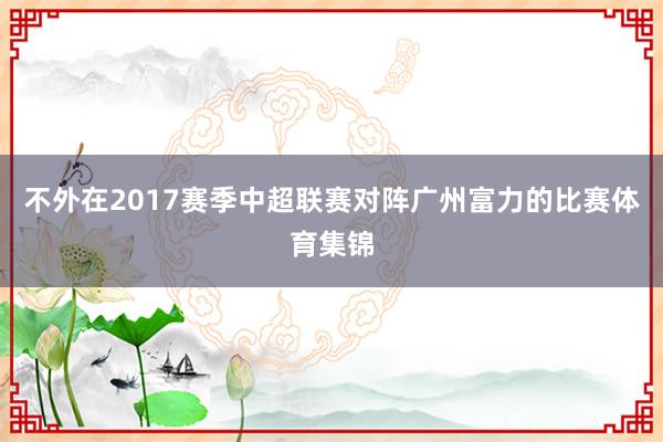 不外在2017赛季中超联赛对阵广州富力的比赛体育集锦