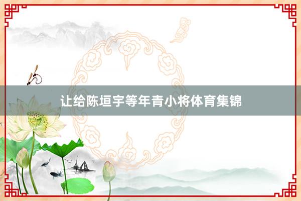 让给陈垣宇等年青小将体育集锦
