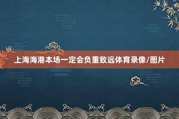 上海海港本场一定会负重致远体育录像/图片