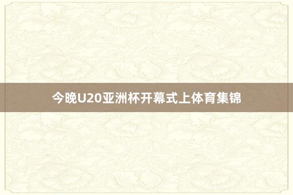 今晚U20亚洲杯开幕式上体育集锦