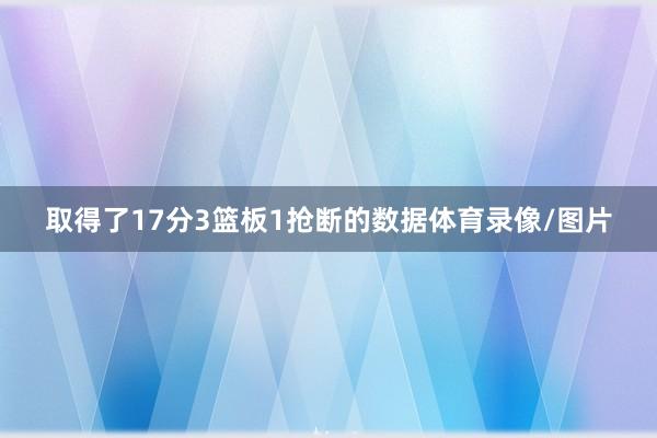 取得了17分3篮板1抢断的数据体育录像/图片