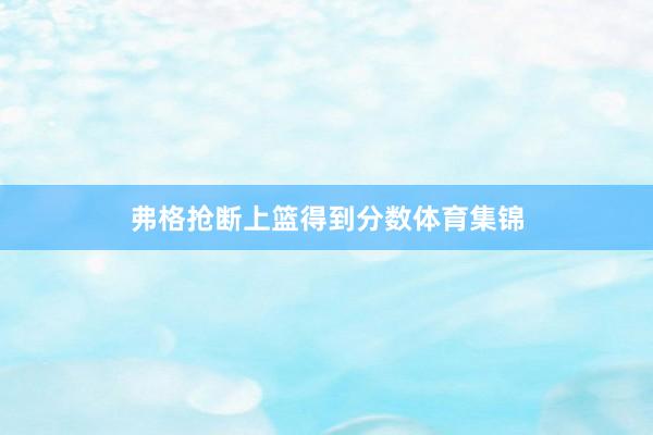 弗格抢断上篮得到分数体育集锦