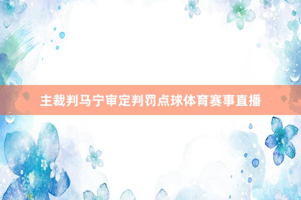 主裁判马宁审定判罚点球体育赛事直播