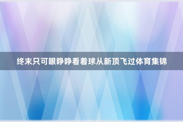 终末只可眼睁睁看着球从新顶飞过体育集锦