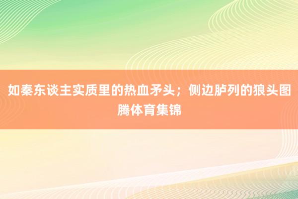 如秦东谈主实质里的热血矛头；侧边胪列的狼头图腾体育集锦