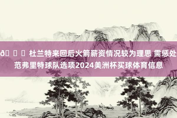 👀杜兰特来回后火箭薪资情况较为理思 需惩处范弗里特球队选项2024美洲杯买球体育信息