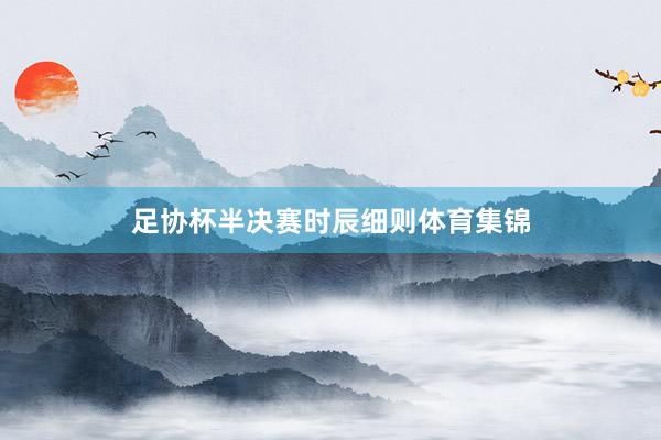 足协杯半决赛时辰细则体育集锦