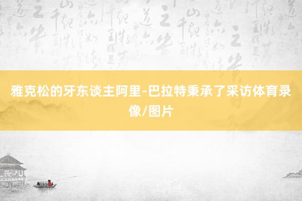 雅克松的牙东谈主阿里-巴拉特秉承了采访体育录像/图片