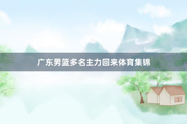 广东男篮多名主力回来体育集锦