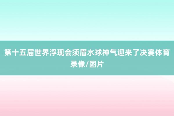第十五届世界浮现会须眉水球神气迎来了决赛体育录像/图片