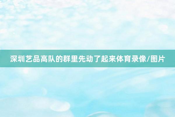 深圳艺品高队的群里先动了起来体育录像/图片