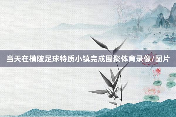当天在横陂足球特质小镇完成围聚体育录像/图片