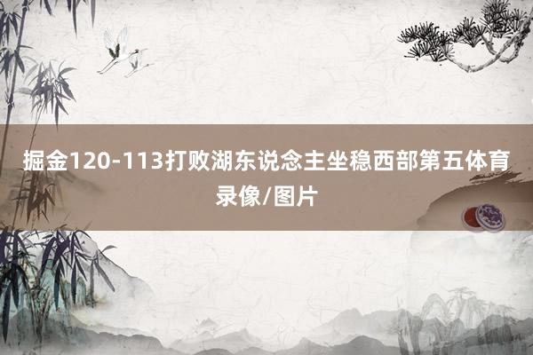 掘金120-113打败湖东说念主坐稳西部第五体育录像/图片