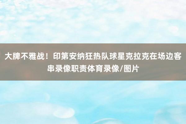 大牌不雅战！印第安纳狂热队球星克拉克在场边客串录像职责体育录像/图片