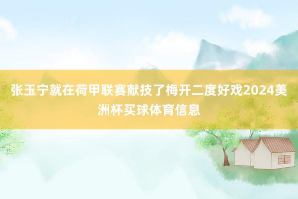 张玉宁就在荷甲联赛献技了梅开二度好戏2024美洲杯买球体育信息